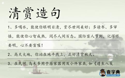 清賞造句