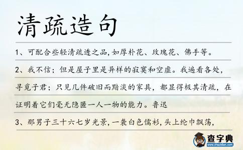 清疏造句