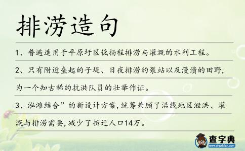 排澇造句