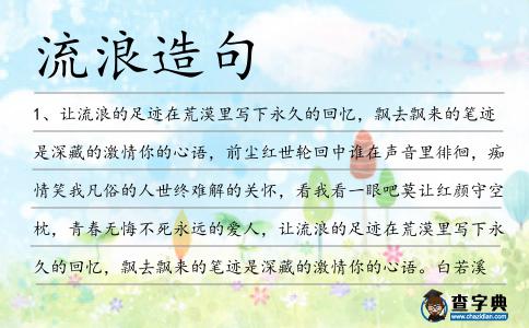 流浪造句