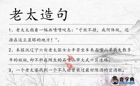 老太造句