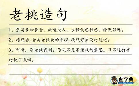 老挑造句
