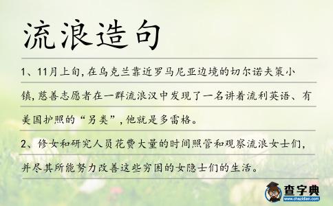 流浪造句