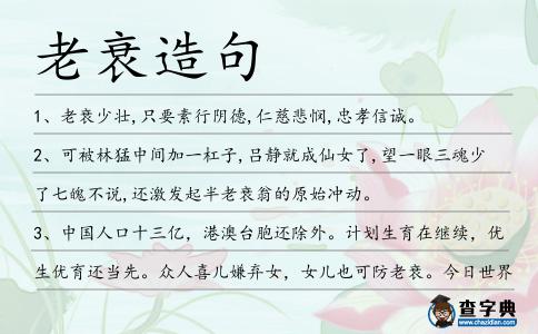 老衰造句
