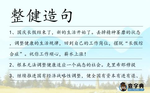 整健造句