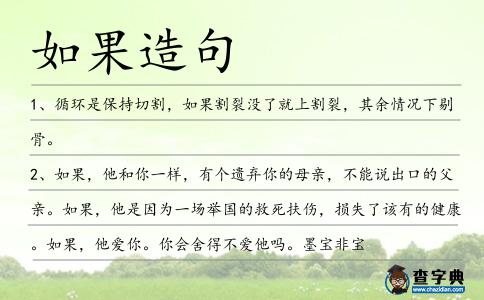 如果造句