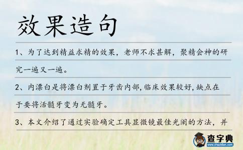 效果造句
