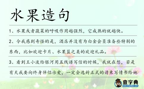 水果造句