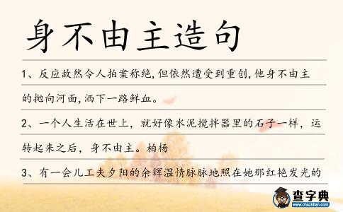 身不由主造句