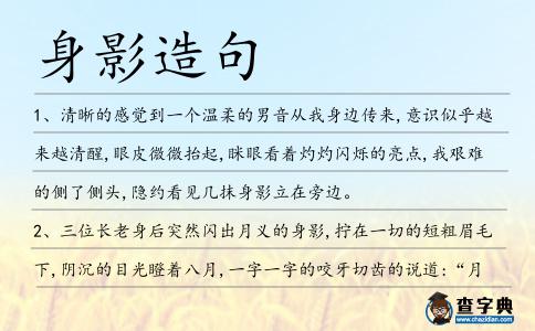 身影造句