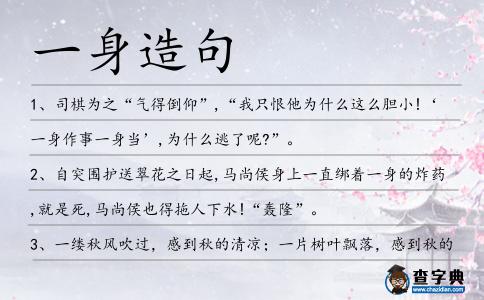 一身造句