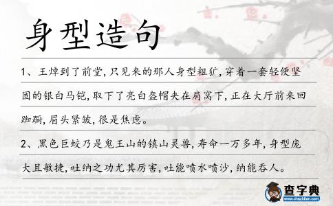 身型造句