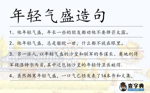 年輕氣盛造句