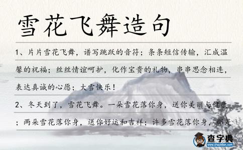 雪花飛舞造句