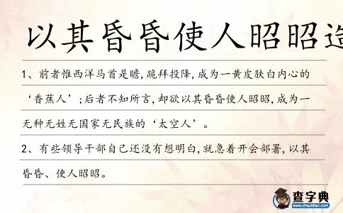 以其昏昏使人昭昭造句