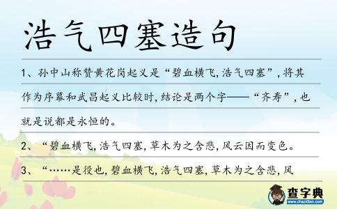 浩氣四塞造句