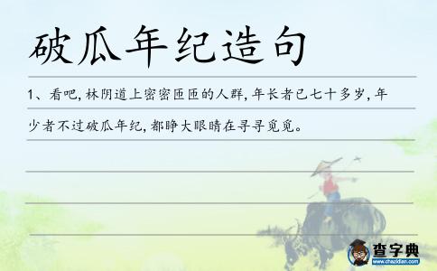 破瓜年紀造句