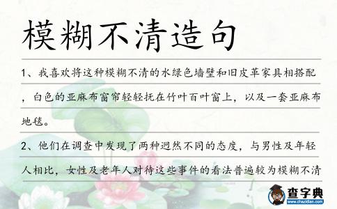模糊不清造句