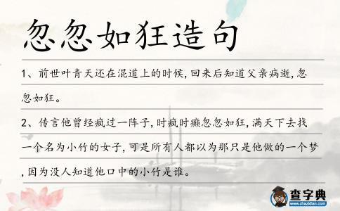 忽忽如狂造句