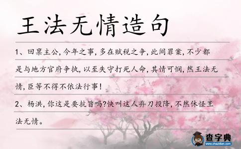 王法無(wú)情造句