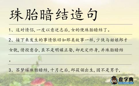 珠胎暗結(jié)造句