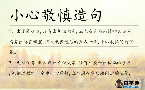 小心敬慎造句