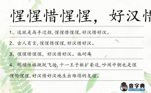 惺惺惜惺惺,好漢惜好漢造句