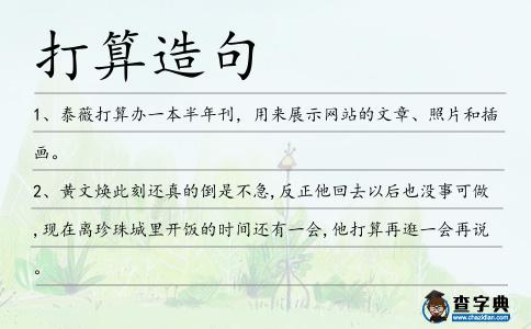 打算造句