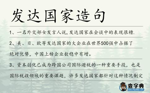 發達國家造句