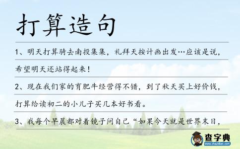 打算造句
