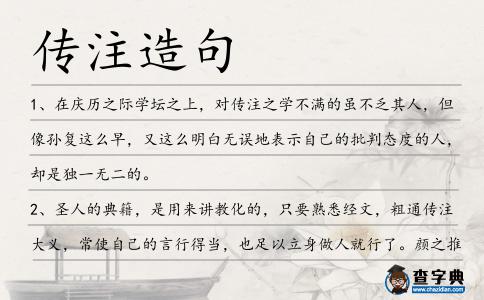 傳注造句