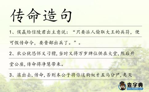 傳命造句