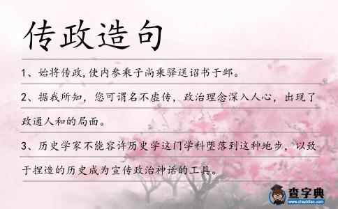傳政造句