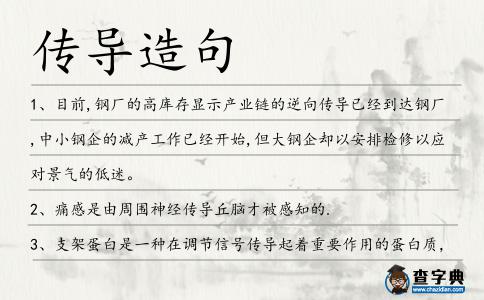 傳導(dǎo)造句