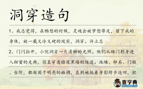 洞穿造句
