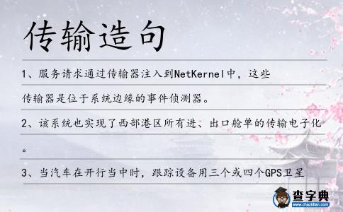 傳輸造句