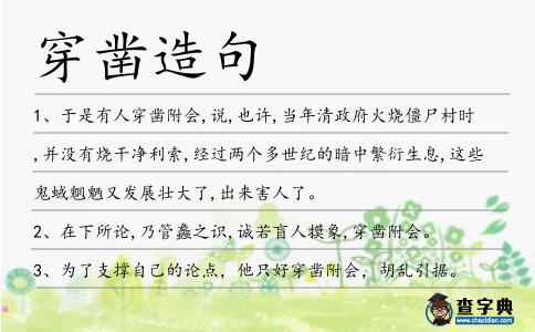 穿鑿造句