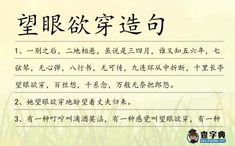 望眼欲穿造句