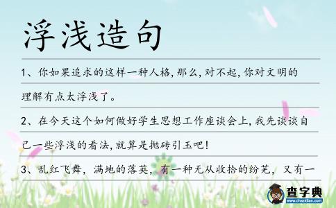 浮淺造句