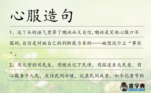 心服造句