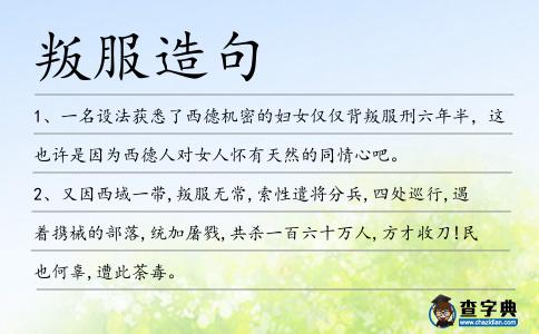 叛服造句