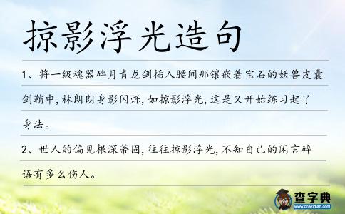 掠影浮光造句