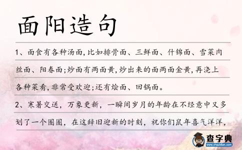 面陽造句