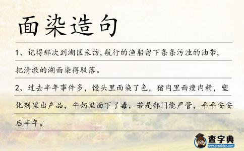 面染造句
