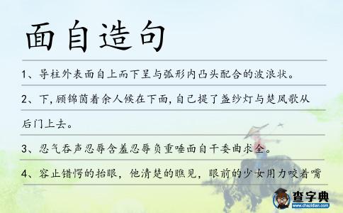 面自造句