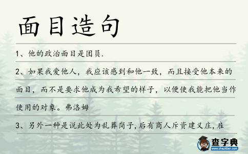 面目造句