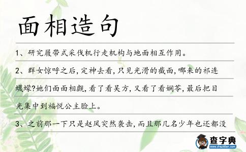 面相造句
