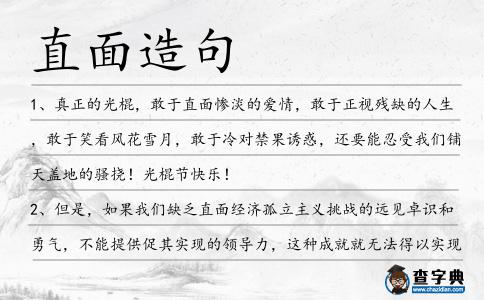 直面造句