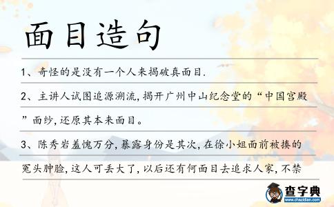 面目造句