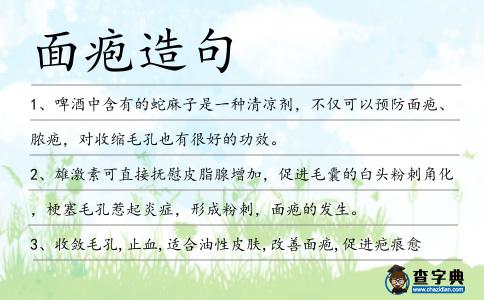面皰造句